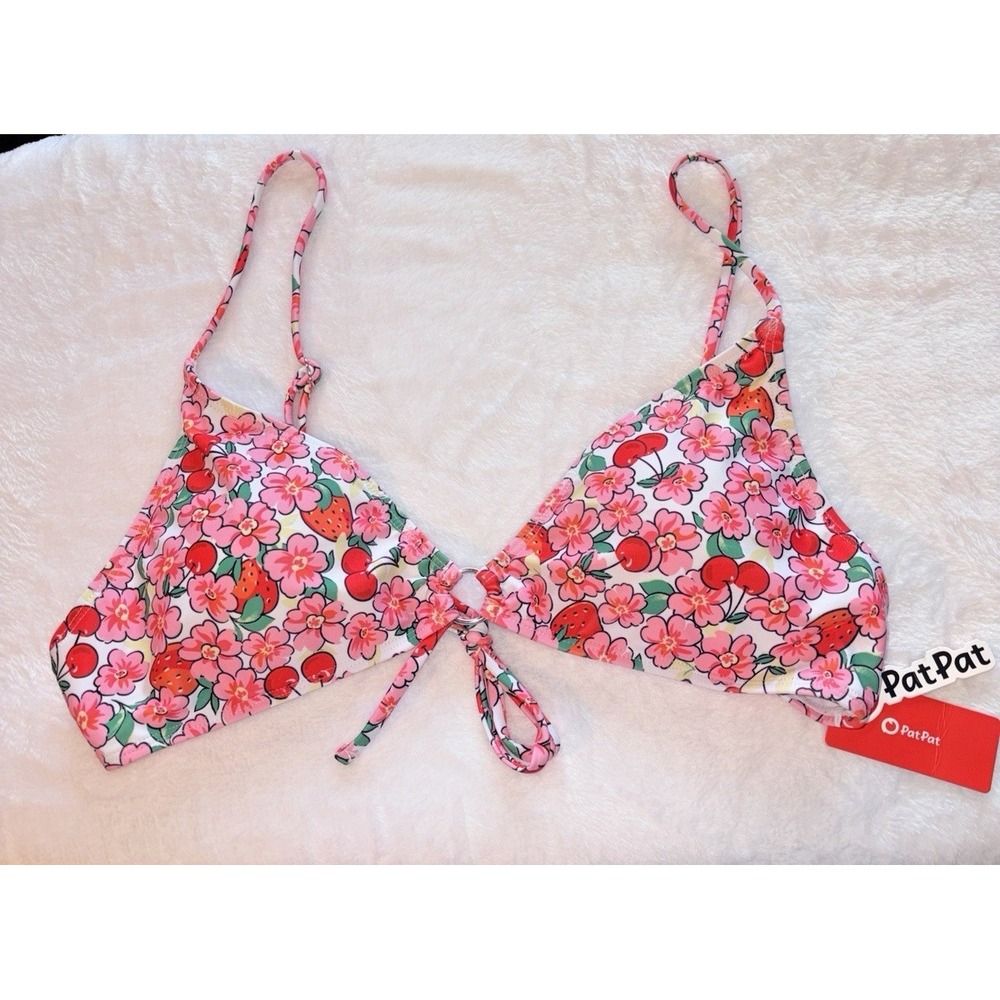 Pat Pat Brand 2-piece Bathing Suit - Cherries & Flowers - Women's L